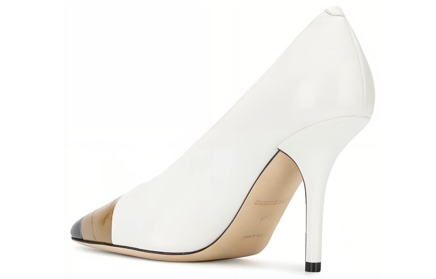 Lookbook (Women) Burberry Stiletto Pumps with Strap Details 'White' 80085851