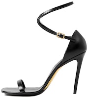 (Women) Burberry Stiletto Sandal 'Black Leather Buckle' 80694561 (Women) Burberry Stiletto Sandal 'Black Leather Buckle' 80694561