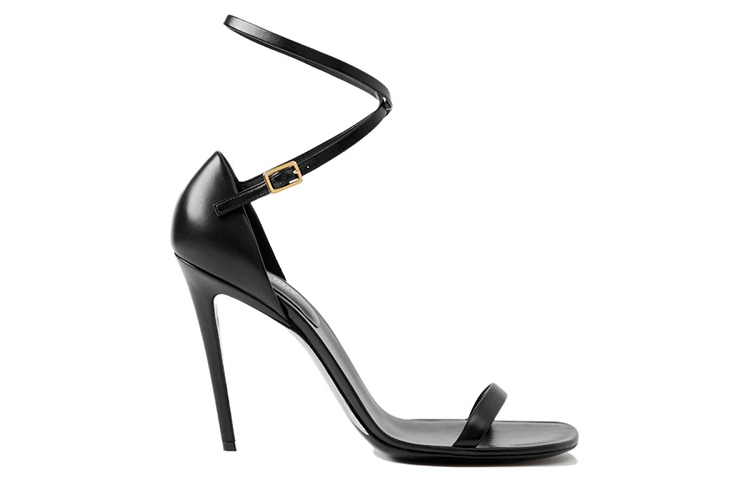 Order (Women) Burberry Stiletto Sandal 'Black Leather Buckle' 80694561