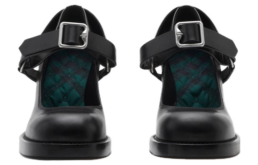 Order (W) Burberry Stirrup Tumit Tinggi 'Keselesaan Hitam' 80799221