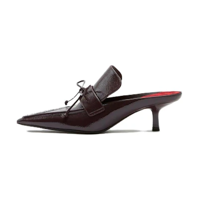 (W) Burberry Storm 'Deep Brown Leather Mule'