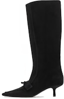 (Women) Burberry Storm 'Equestrian Logo Black Calfskin High Boots' 80773831 (Women) Burberry Storm 'Equestrian Logo Black Calfskin High Boots' 80773831