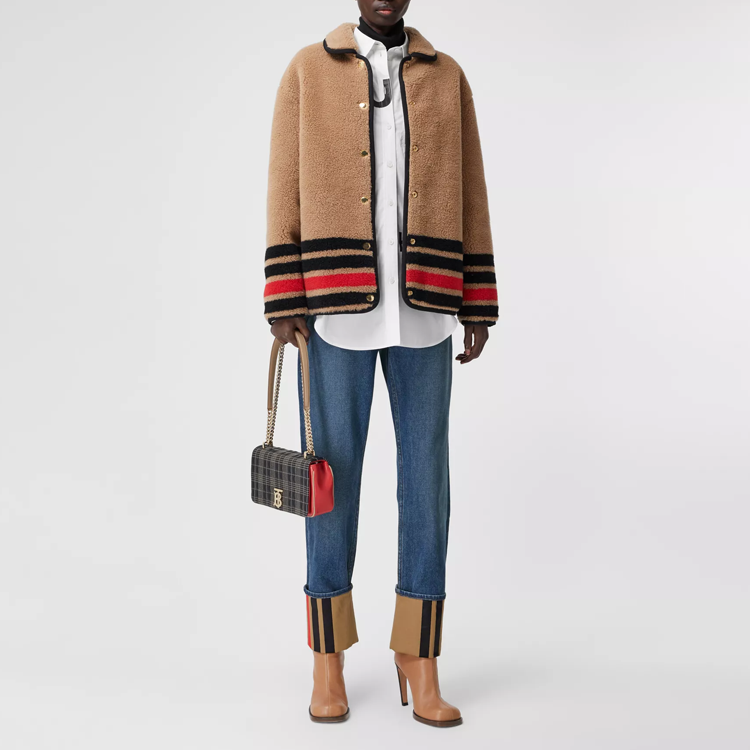 Lookbook (Women) Burberry Straight-Leg Striped Washed Jeans Women Mid Indigo 80373761