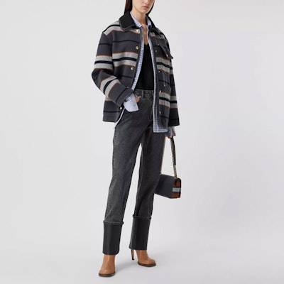 (Women) Burberry Straight-Leg Washed Grey Jeans 80376641 Lookbook (Women) Burberry Straight-Leg Washed Grey Jeans 80376641