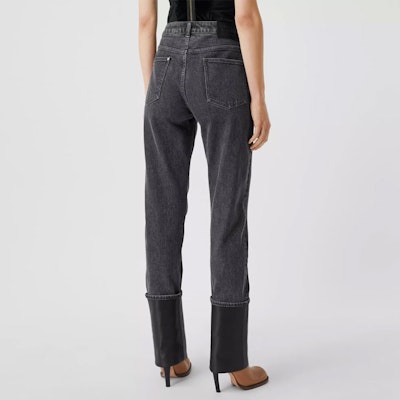 (Women) Burberry Straight-Leg Washed Grey Jeans 80376641 Purchase (Women) Burberry Straight-Leg Washed Grey Jeans 80376641