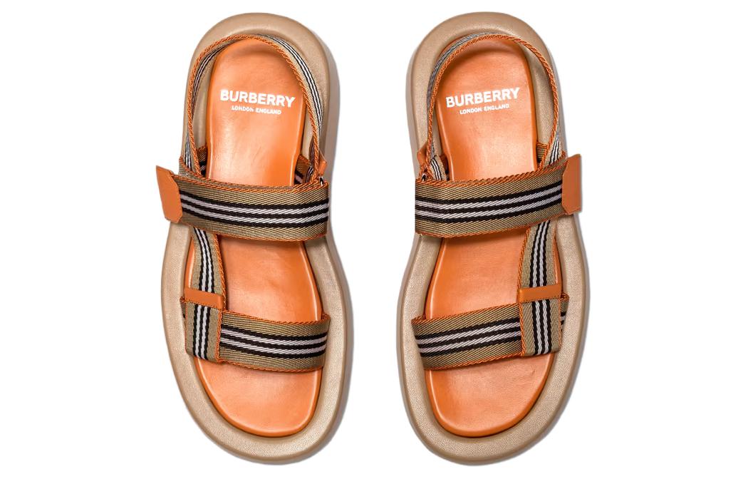 (W) Burberry Strap Lambskin Sandals 'Orange' 圖 3