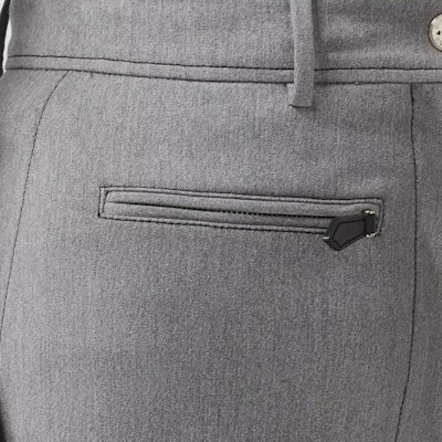 (W) バーバリー ストレッチコットンブレンドパンツ アッシュグレー ジッパーデザイン入り 80309871 Details for (W) バーバリー ストレッチコットンブレンドパンツ アッシュグレー ジッパーデザイン入り 80309871