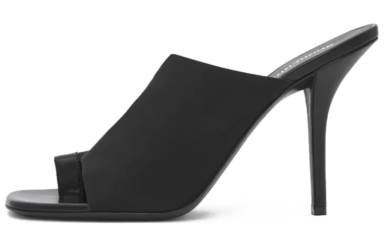 Buy (Women) Burberry Stretch Knit and Leather Mule 'Black' 80541451