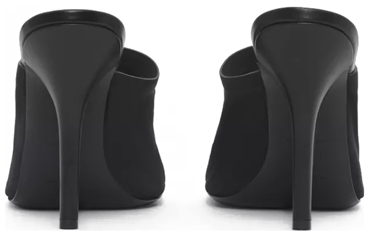 (W) Burberry Stretch Knit and Leather Mule 'Black' 圖 4