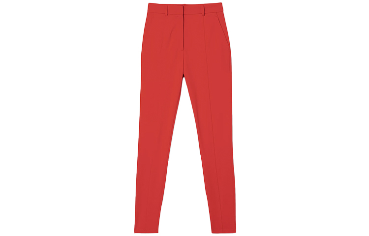 (Women) Burberry Stretch Twill Casual Pants in Bright Red 45663341
