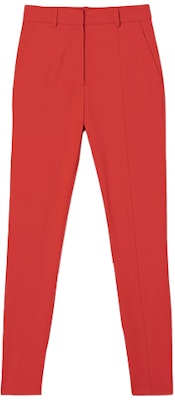 (W) Pantalones Casuales de Sarga Elástica Burberry en Rojo Brillante 45663341 Order (W) Pantalones Casuales de Sarga Elástica Burberry en Rojo Brillante 45663341