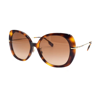 (Women) BURBERRY Stripe Modern Holiday Sunglasses for Women in Tortoiseshell Color. B4374-F 3316/13