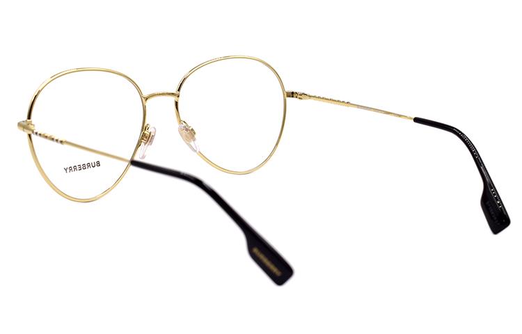 (Women) BURBERRY Stripe Series Elegant Gold/Black Optical Glasses for Women. B1366 1109 圖 4
