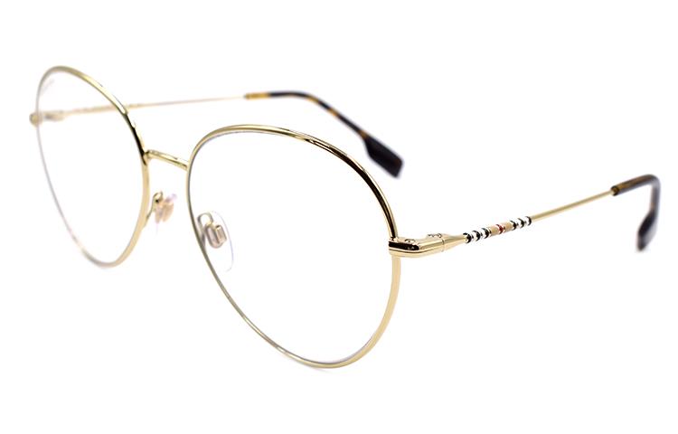 (Women) BURBERRY Stripe Series Elegant Gold Optical Glasses for Women. B1366 1340 圖 2