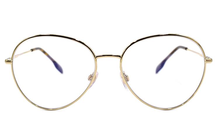 (Women) BURBERRY Stripe Series Elegant Gold Optical Glasses for Women. B1366 1340 圖 3