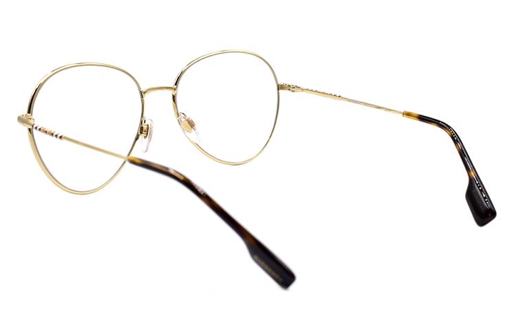 (Women) BURBERRY Stripe Series Elegant Gold Optical Glasses for Women. B1366 1340 圖 4