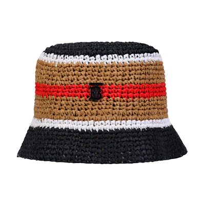 (Women) Burberry Striped Bucket Hat Multicolor Dustproof Sunshade 8066596A7168