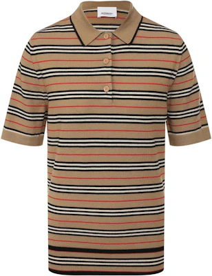 (W) Burberry Polo Shirt Coklat Lengan Pendek Garis-Garis Kasual. 80089361 Buy (W) Burberry Polo Shirt Coklat Lengan Pendek Garis-Garis Kasual. 80089361