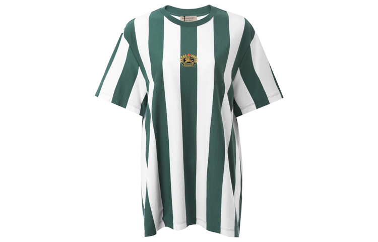 (Women) Burberry Striped Crew Neck T-Shirt White/Green 80047531 圖 2