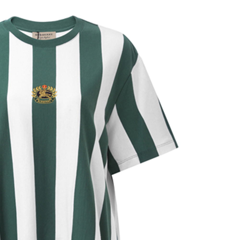 (Women) Burberry Striped Crew Neck T-Shirt White/Green 80047531 圖 7