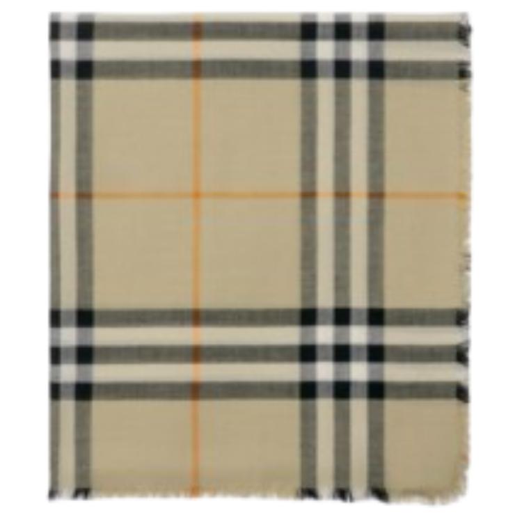 (Women) Burberry Striped Wool Scarf for Women in Light Sage Green. 80907241 圖 2