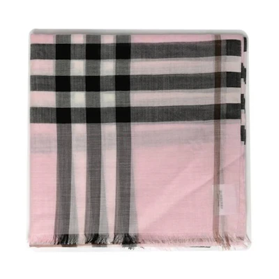 (Women) Burberry Striped Wool Scarf Women’s Pink/Black. 80787811