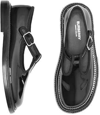 (Women) Burberry T-Bar Patent Leather Sandals 'Black' 80119181 Lookbook (Women) Burberry T-Bar Patent Leather Sandals 'Black' 80119181