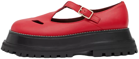 (Women) Burberry T-Strap Sandals 'Classic British Academy Red' 80244151 (Women) Burberry T-Strap Sandals 'Classic British Academy Red' 80244151