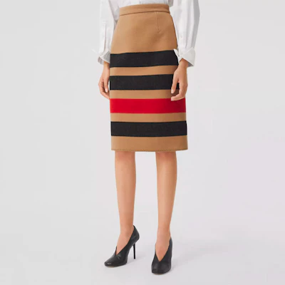 (W) Burberry Rok Panjang Kasual Jalur Perang Tanah. 80364281 Purchase (W) Burberry Rok Panjang Kasual Jalur Perang Tanah. 80364281