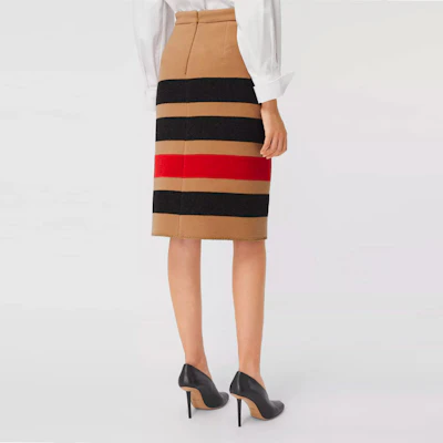 (W) Burberry Rok Panjang Kasual Jalur Perang Tanah. 80364281 Details for (W) Burberry Rok Panjang Kasual Jalur Perang Tanah. 80364281