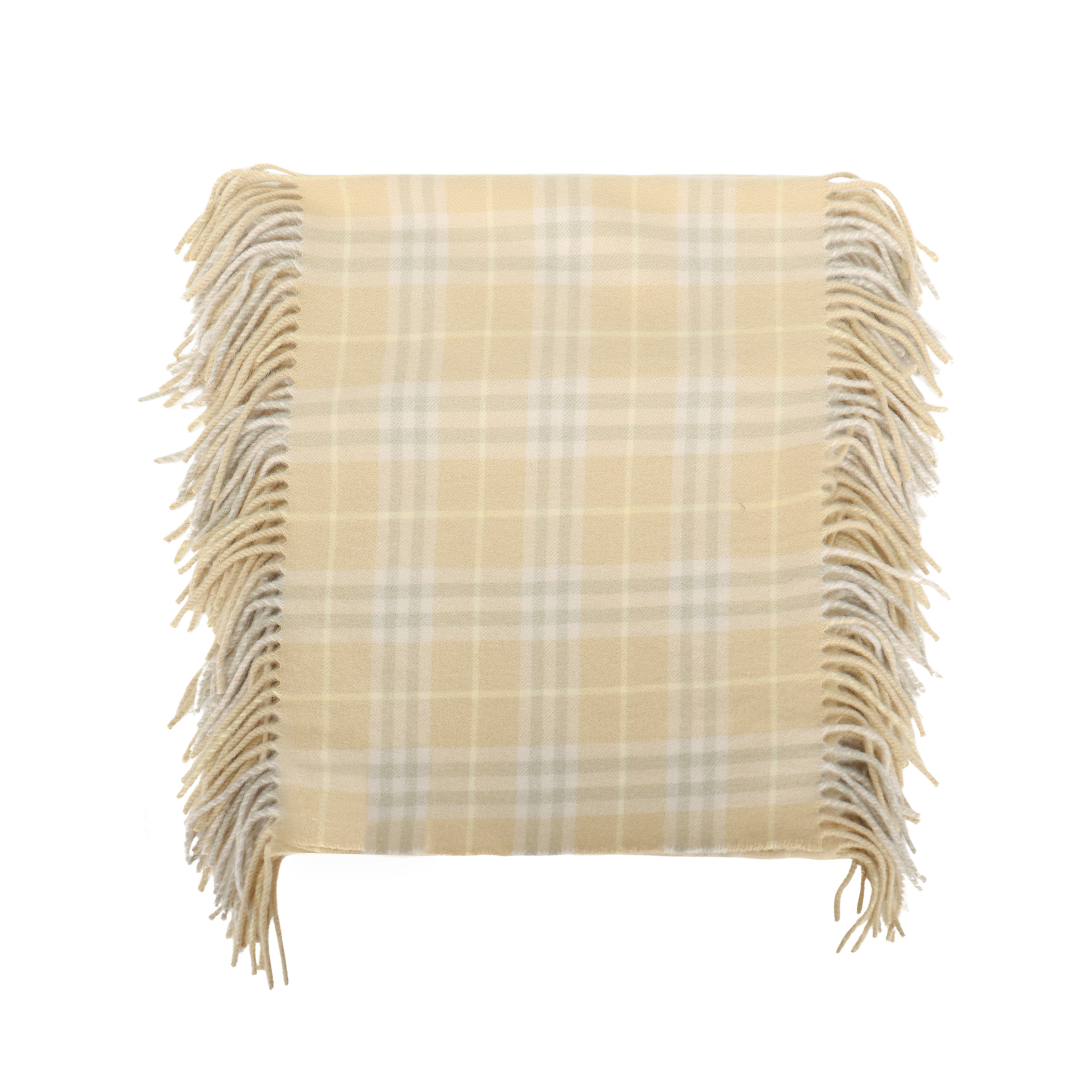 (Women) Burberry Tassel Design Wool Scarf Beige for Women 80799901