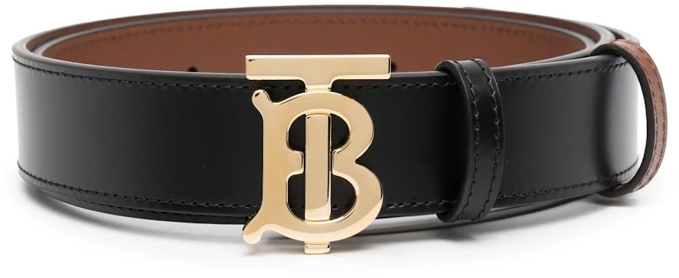 (W) Cinturón Burberry TB Monogram de Cuero Negro de Ternera 3cm Ancho. 8071834 Buy (W) Cinturón Burberry TB Monogram de Cuero Negro de Ternera 3cm Ancho. 8071834
