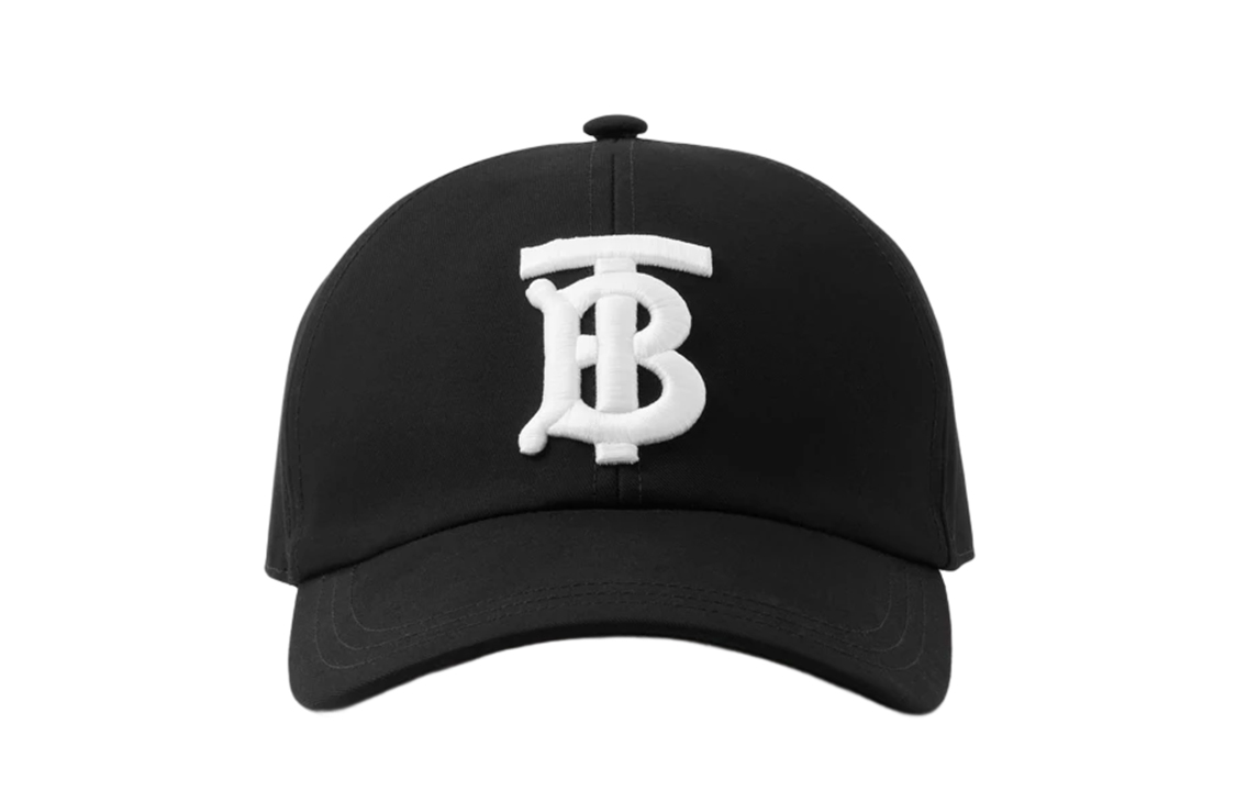 (Women) Burberry Thomas Burberry Monogram Cotton Twill Cap Black 80680331