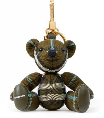 (Women) Burberry Thomas Teddy Bear Keychain Olive Green with Metal Accents for Women 80742901 Buy (Women) Burberry Thomas Teddy Bear Keychain Olive Green with Metal Accents for Women 80742901