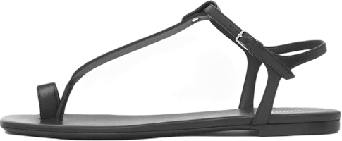 (Women) Burberry Toe-Ring Detail Leather Sandals 'Black' 80530951 (Women) Burberry Toe-Ring Detail Leather Sandals 'Black' 80530951