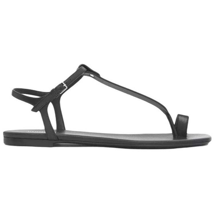 Order (W) Sandal Kulit Detil Cincin Jari Burberry 'Hitam' 80530951