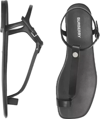 (W) Sandal Kulit Detil Cincin Jari Burberry 'Hitam' 80530951 Shop (W) Sandal Kulit Detil Cincin Jari Burberry 'Hitam' 80530951