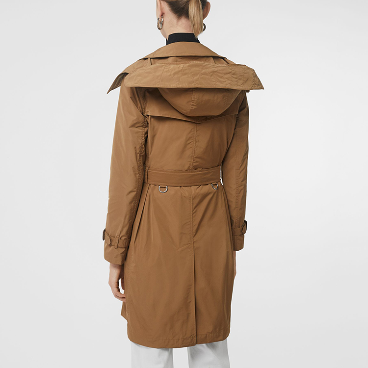 (Women) Burberry Trench Coat, Removable Hood, Slim-Fit, Khaki Beige 80061121 圖 5