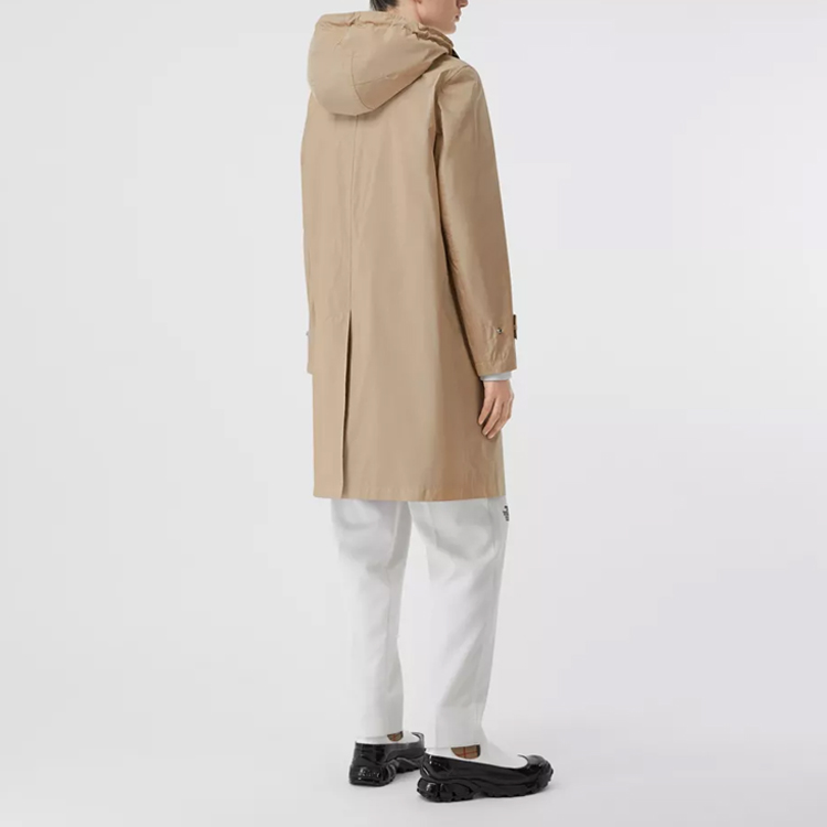 (Women) Burberry Trench Coat Double-Breasted Beige Long Sleeve Logo Collar 80227321 圖 4