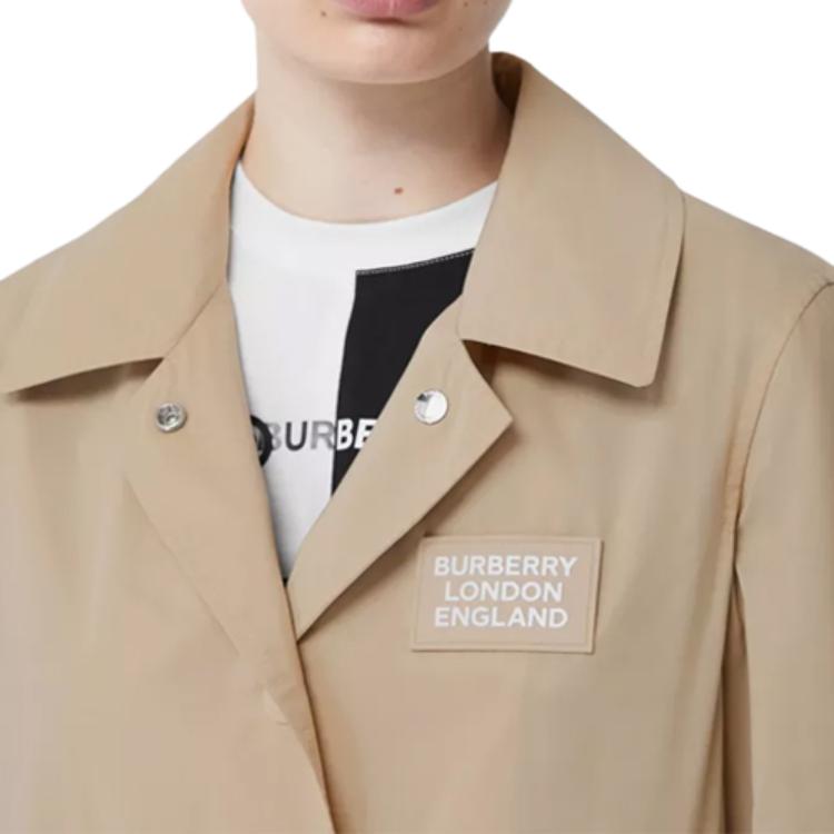 (Women) Burberry Trench Coat Double-Breasted Beige Long Sleeve Logo Collar 80227321 圖 6