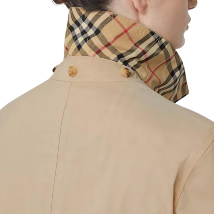 (Women) Burberry Trench Coat Double-Breasted Beige Long Sleeve Logo Collar 80227321 圖 7
