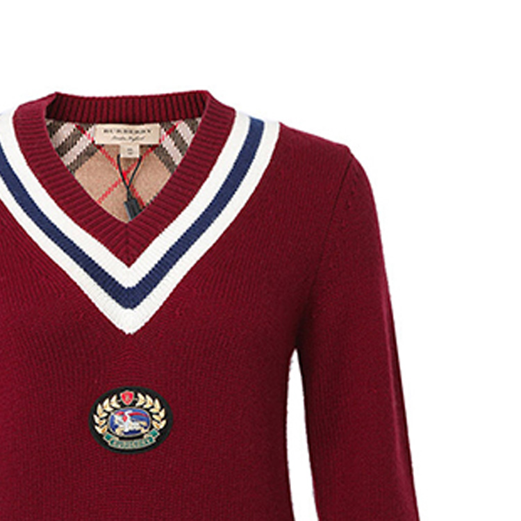 Purchase (W) Burberry Sweater V-Neck Wool Merah. 80078521