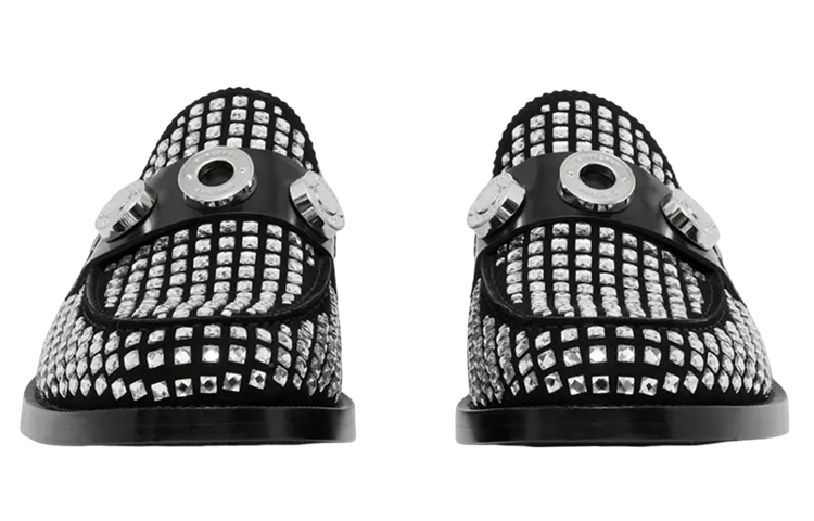 (W) Burberry Velvet Flats with Faux Crystal Embellishments 'Black' 圖 3