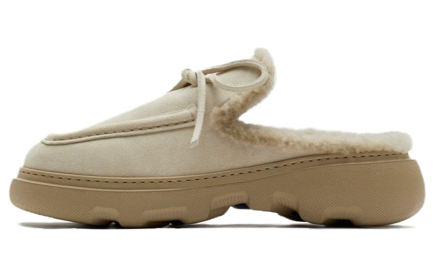 Buy (Women) Burberry Velvet Slip-On Slippers 'Clay White' 80817081