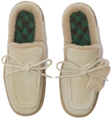 (Women) Burberry Velvet Slip-On Slippers 'Clay White' 80817081 Order (Women) Burberry Velvet Slip-On Slippers 'Clay White' 80817081