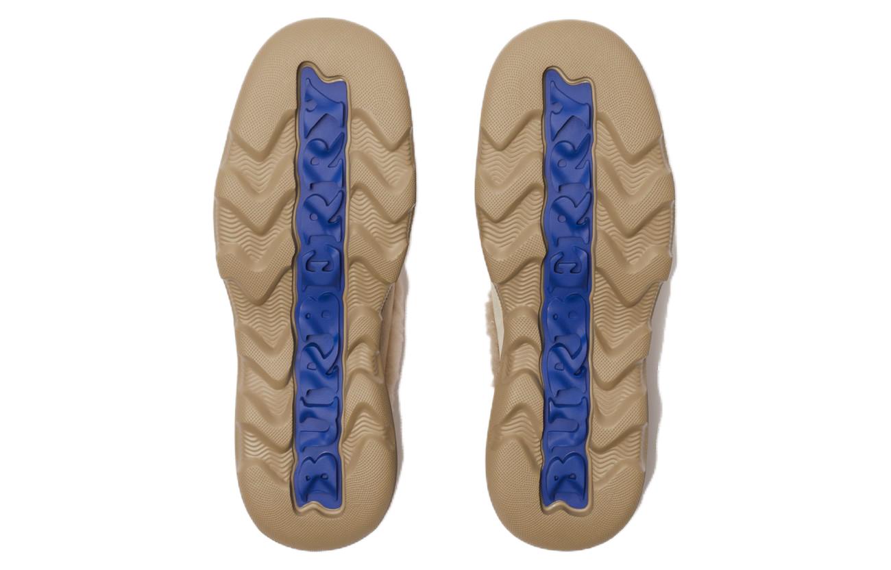 Purchase (Women) Burberry Velvet Slip-On Slippers 'Clay White' 80817081