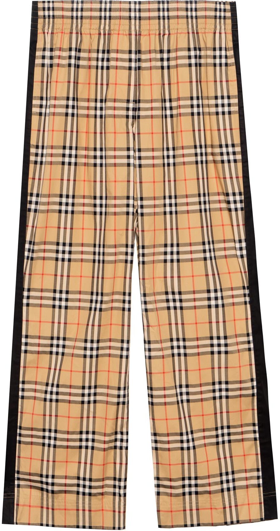 women-burberry-vintage-beige-check-wide-leg-striped-trousers-for-women-80405971