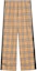 Buy (Women) Burberry Vintage Beige Check Wide-Leg Striped Trousers for Women 80405971