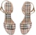 (W) Sandal Burberry Vintage Calfskin Beige 'Corak Kotak Tumit Blok' 80460401