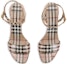 Shop (W) Sandal Burberry Vintage Calfskin Beige 'Corak Kotak Tumit Blok' 80460401